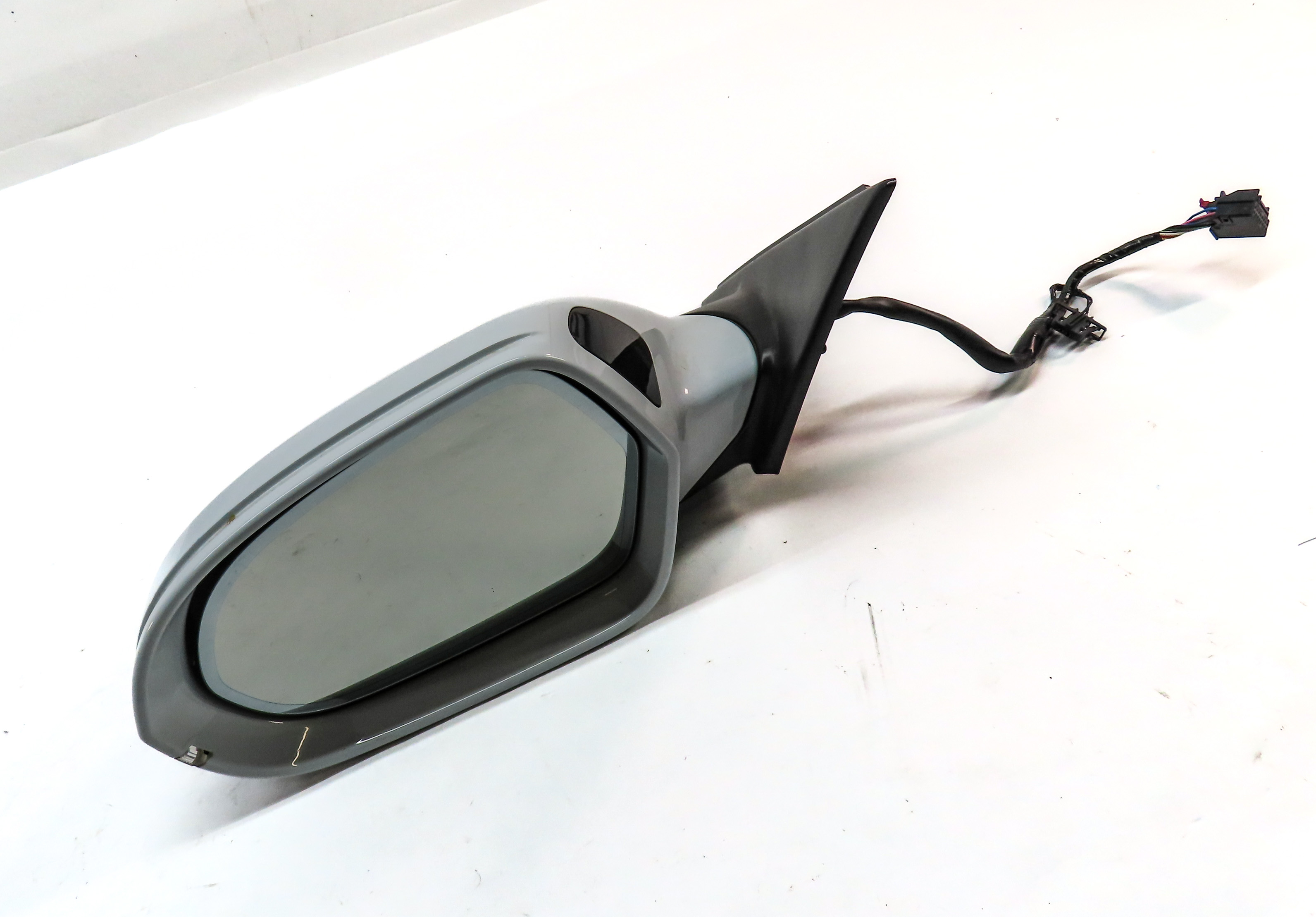 AUDI 14-18 A6 (17 S6) LEFT DRIVER DOOR MIRROR PFOLD HEAT MEMORY AUTODIM (White) — exact item pictured